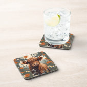 かわいいヴィンテージハイランドカウズ コースター (右側)