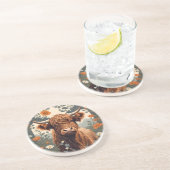 かわいいヴィンテージハイランドカウズ コースター (側面)