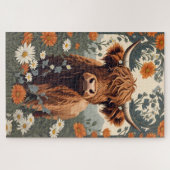 かわいいヴィンテージハイランドカウズ ジグソーパズル (横)