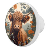 かわいいヴィンテージハイランドカウズ セラミックノブ (右)