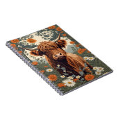 かわいいヴィンテージハイランドカウズ ノートブック (右側)