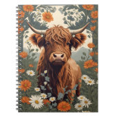 かわいいヴィンテージハイランドカウズ ノートブック (正面)