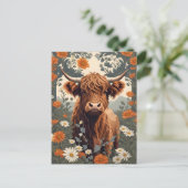 かわいいヴィンテージハイランドカウズ ポストカード (スタンド正面)