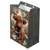 かわいいヴィンテージハイランドカウズ ミディアムペーパーバッグ (裏面アングル)