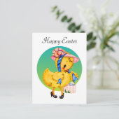 かわいいヴィンテージハッピーイースター シーズンポストカード (スタンド正面)