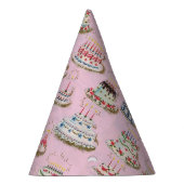 かわいいヴィンテージハッピーバースデーケーキ パーティーハット (右)