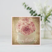 かわいいヴィンテージハッピーバースデーバラケーキ シーズンカード (スタンド正面)