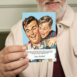 かわいいヴィンテージハッピー父親の日から息子の挨拶 シーズンカード