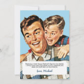 かわいいヴィンテージハッピー父親の日から息子の挨拶 シーズンカード (正面)