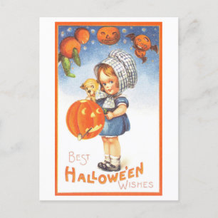 かわいいヴィンテージハロウィンポストカード ポストカード