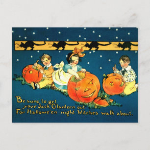 かわいいヴィンテージハロウィンポストカード ポストカード