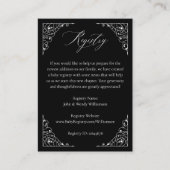 かわいいヴィンテージハロウィーンゴシックベビーモバイルレジストリ エンクロージャーカード (正面)