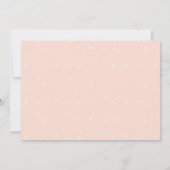 かわいいヴィンテージバニーフローラガールベビーシャワー 招待状 (裏面)