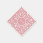 かわいいヴィンテージバニーラビットベビーガールウェルカムパーティー スタンダードカクテルナプキン (角)