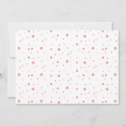 かわいいヴィンテージバニーワイルドフラワーベビーシャワー 招待状 (裏面)