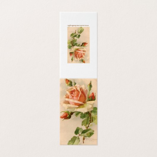 かわいいヴィンテージバラにメッセージサンキューカードを追加 (外部フラット)