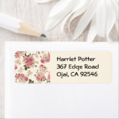 かわいいヴィンテージバラ壁紙きれいフローラ ラベル (インサイチュ)