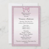 かわいいヴィンテージバレリーナプリンセスベビーシャワー 招待状 (裏面)