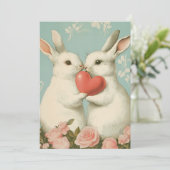 かわいいヴィンテージバレンタインズデイホリデーカード シーズンカード (スタンド正面)