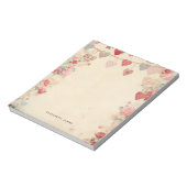 かわいいヴィンテージバレンタインデーのペルソナイズ ノートパッド (回転)