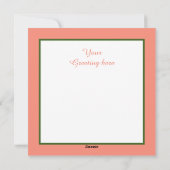 かわいいヴィンテージバレンタインフローラハート シーズンカード (裏面)