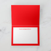 かわいいヴィンテージバレンタイン花を追加気持ち シーズンカード (内部)