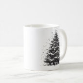 かわいいヴィンテージパインクリスマスツリー コーヒーマグカップ (正面右)