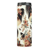 かわいいヴィンテージパピロンドッグイラストレーション タンブラー (裏面)