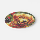 かわいいヴィンテージパピーポートレート ペーパープレート (アングル)