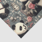 かわいいヴィンテージパンダフローラ 薄葉紙 (詳細)