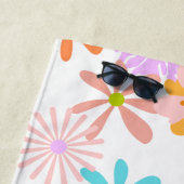 かわいいヴィンテージヒッピー花柄 ビーチタオル (インサイチュ)