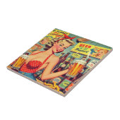 かわいいヴィンテージビアピン立て タイル (側面)