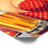 かわいいヴィンテージビアピン立て ポスター (角)