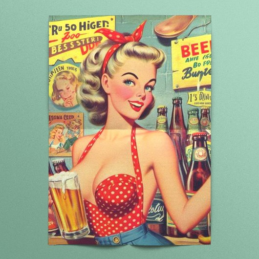 かわいいヴィンテージビアピン立て 薄葉紙