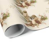 かわいいヴィンテージビクトリアンクリスマスエンジェルWr ラッピングペーパー (ロールコーナー)