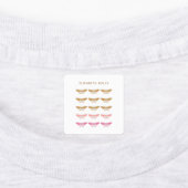 かわいいヴィンテージピンクバタフライイラストレーション ラベル (貼付)