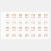 かわいいヴィンテージピンクバタフライイラストレーション ラベル (シート)