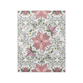 かわいいヴィンテージピンクフローラドードルタイルアート ノートパッド (回転)