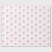 かわいいヴィンテージピンク雪だるまスケッチ ラッピングペーパー (フラット)