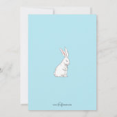 かわいいヴィンテージファームガールとイースターバニー シーズンカード (裏面)