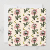 かわいいヴィンテージフェアリー4歳の誕生日パーティー 招待状 (裏面)