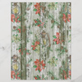 かわいいヴィンテージフェイクウッドクリスマススクラップブック紙 (裏面)