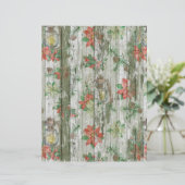 かわいいヴィンテージフェイクウッドクリスマススクラップブック紙 (スタンド正面)