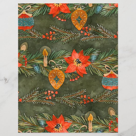 かわいいヴィンテージフェスティバルスクラップブック紙 (正面)