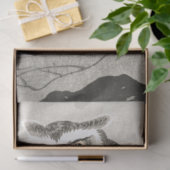 かわいいヴィンテージフクロウの切り離し 薄葉紙 (ギフト)