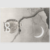 かわいいヴィンテージフクロウの切り離し 薄葉紙 (正面)