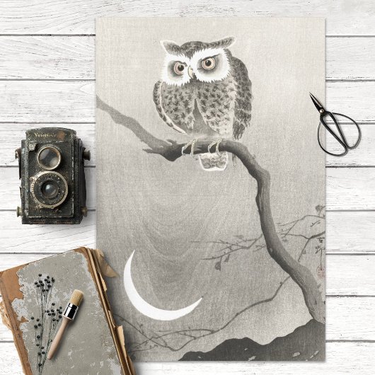 かわいいヴィンテージフクロウの切り離し 薄葉紙