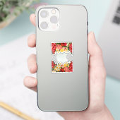 かわいいヴィンテージフローラガーデンスクラップブックイラストレーション シール (スマートフォン)