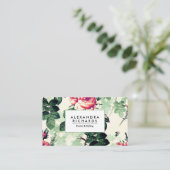 かわいいヴィンテージフローラ 名刺 (スタンド正面)