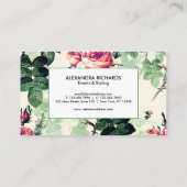かわいいヴィンテージフローラ 名刺 (裏面)